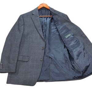 Lauren Ralph Lauren Men's 42R Gray Glen Plaid Blazer Sport Coat Jacket